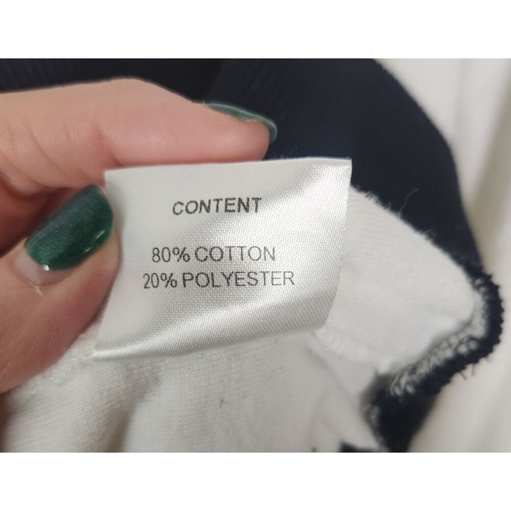 Ellaandemm Women's Sz. M/L Black/White Terrycloth Sweatshirt - Picture 4 of 5